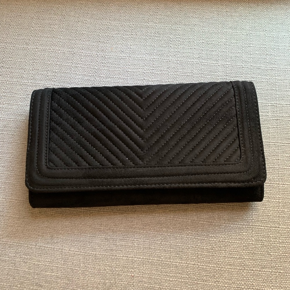 Black velvet clutch